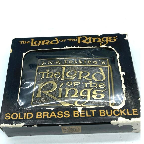 Vintage LOTR Brass Belt Buckle 1979
JRR Tolkien Lord of the‎ Rings original Box - Picture 1 of 3